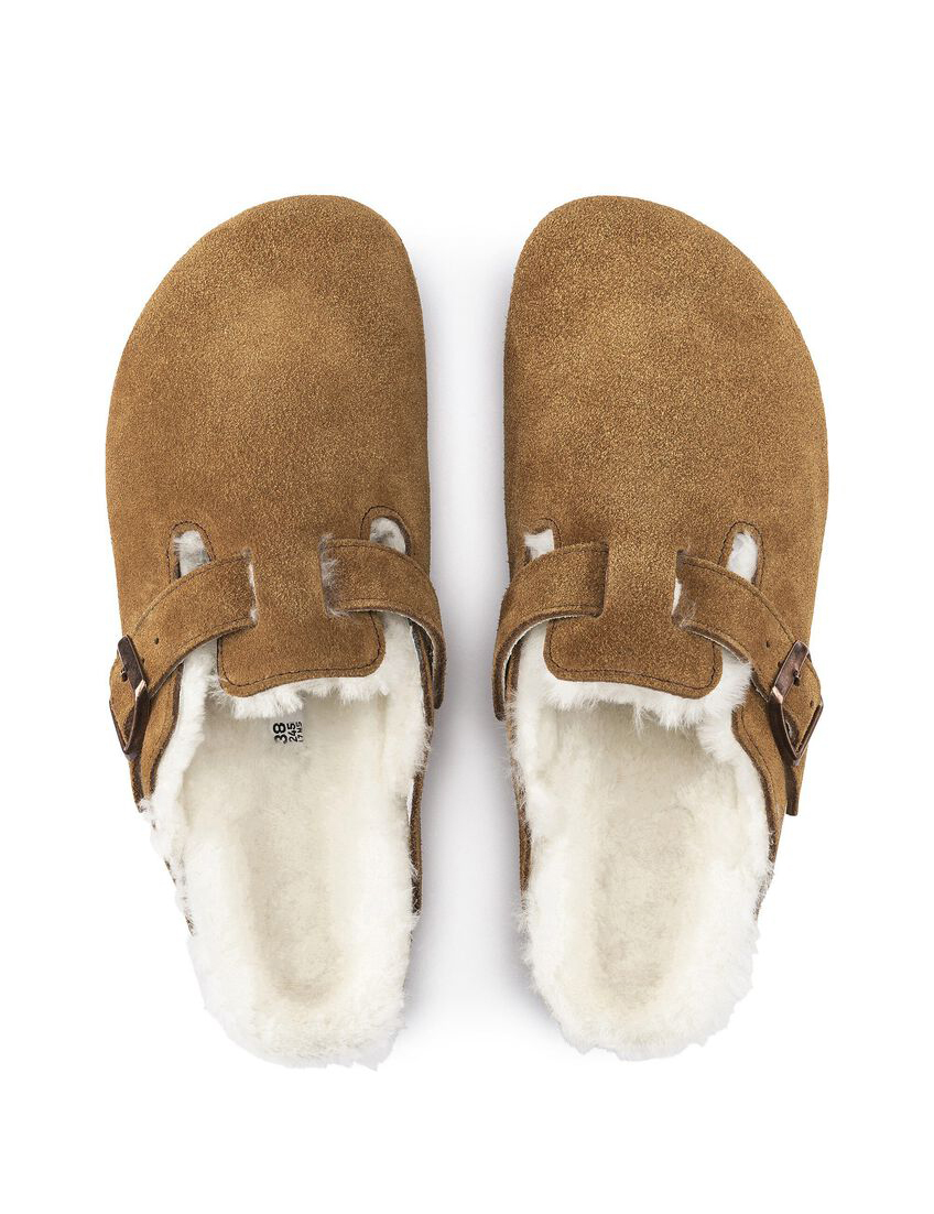 Birkenstock Boston Shearling Suede shops Leather