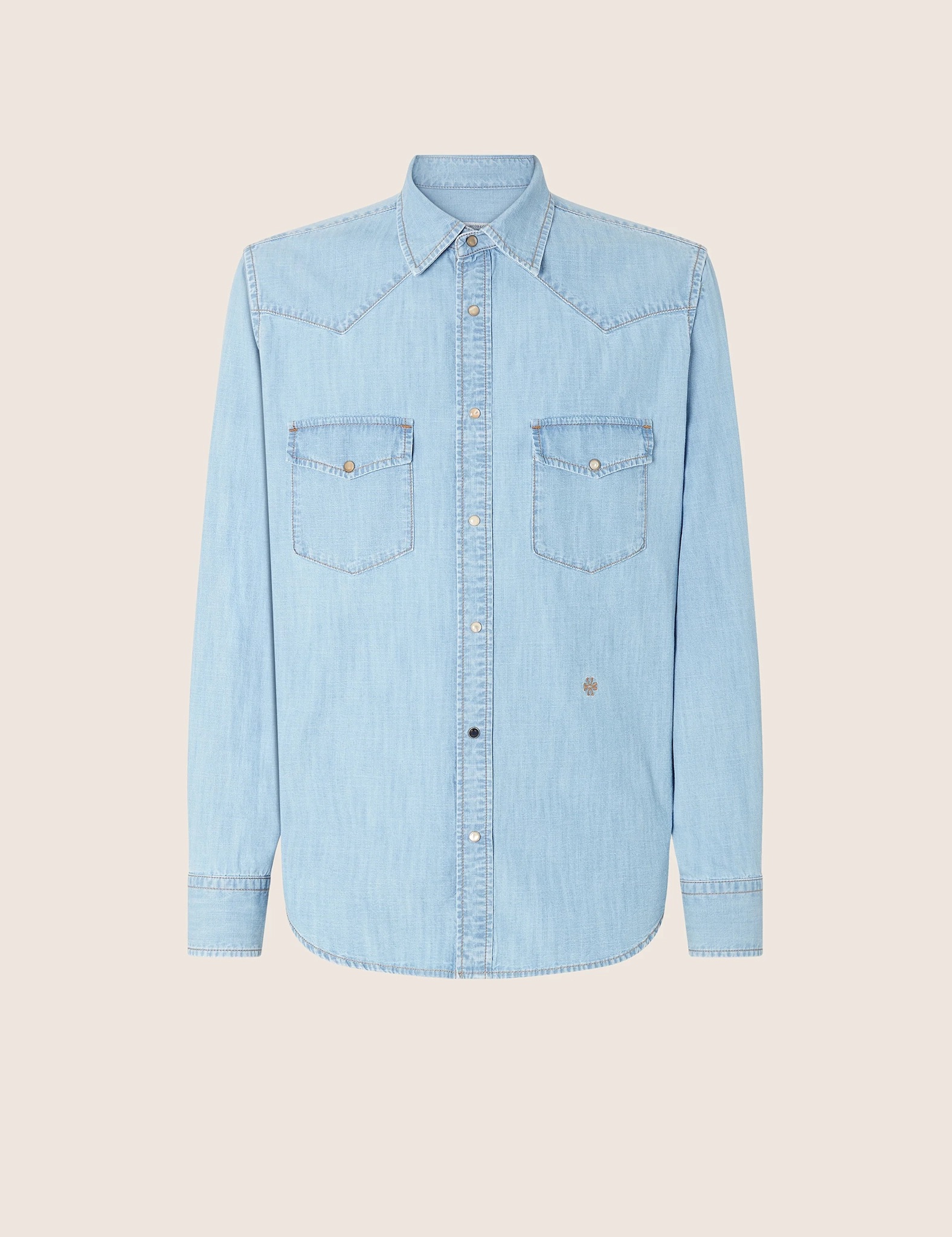 Jacob Cohen - CAMICIA WESTERN SHIRT LIGHT BLUE - Blå