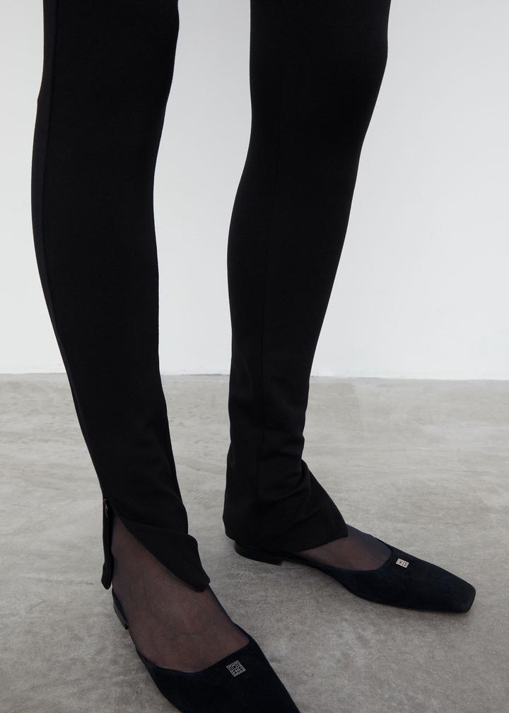 Bukser  Dame Toteme Zip Leggings Black – Analytical fashion