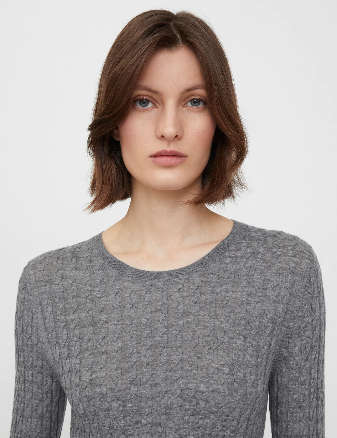 Toteme Merino Knit Sweater in Grey