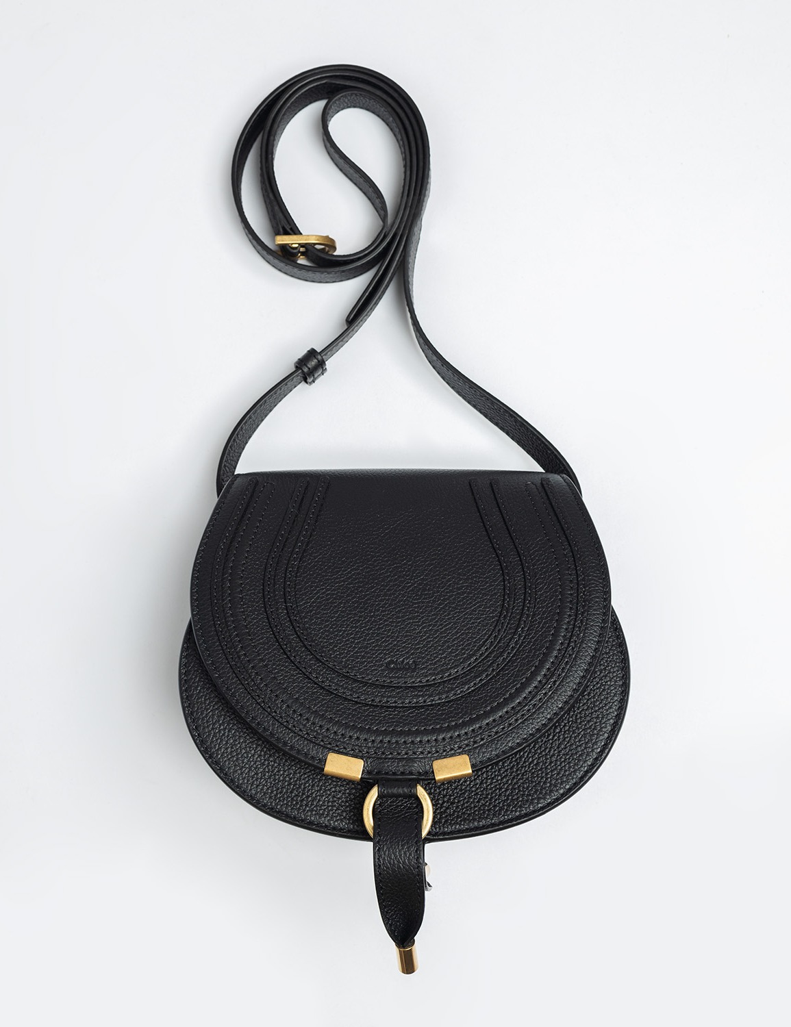 CHLOÉ - Marcie Small Saddle Bag Black | Høyer