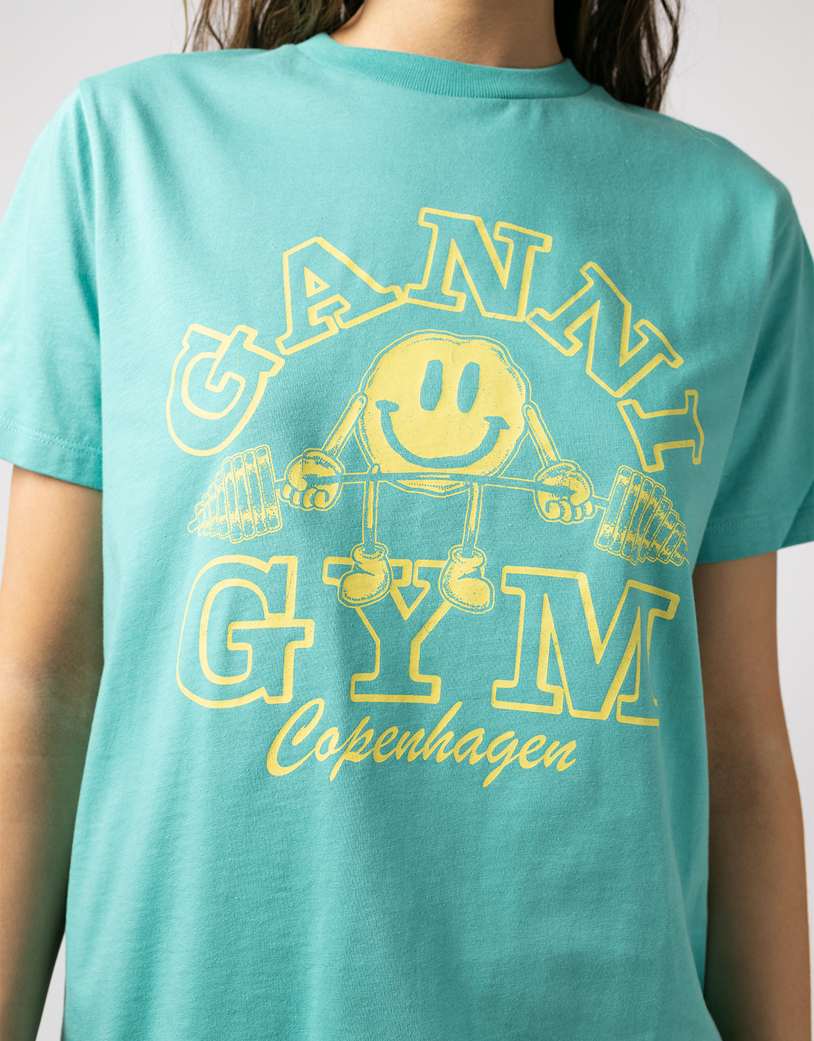 GANNI - Basic Jersey Gym Relaxed T-shirt Lagoon | Høyer