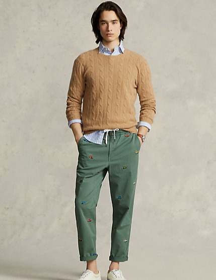 Polo Ralph Lauren Prepster Twill Printed Jeeps Pants Washed Forest